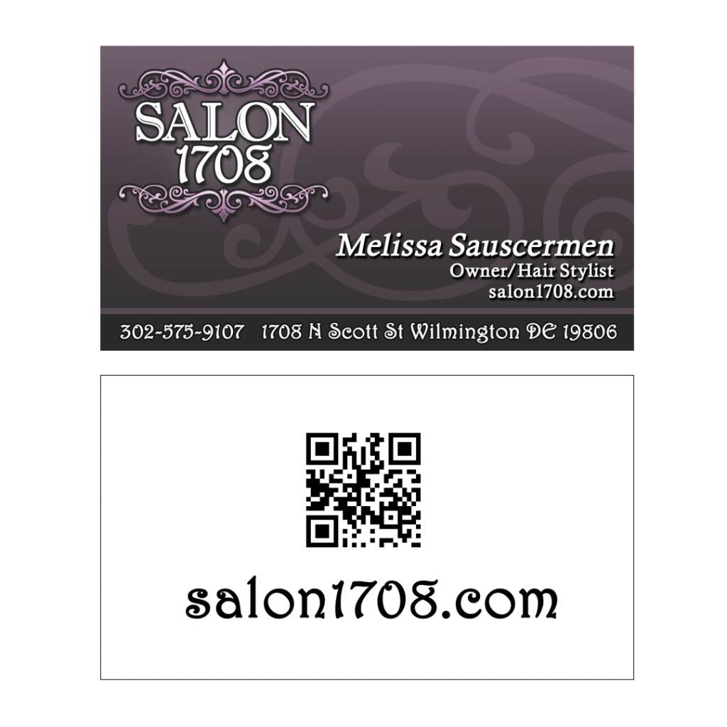 Salon1708 Business Card