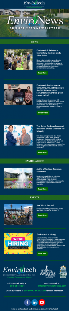 Envirotech Email Newsletter